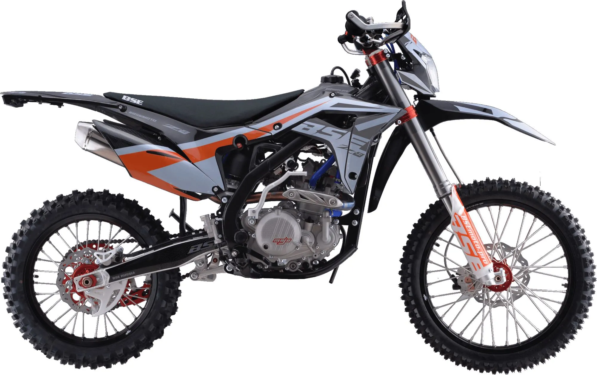 Кроссовый мотоцикл BSE Z8 300e Grey Orange Black 2
